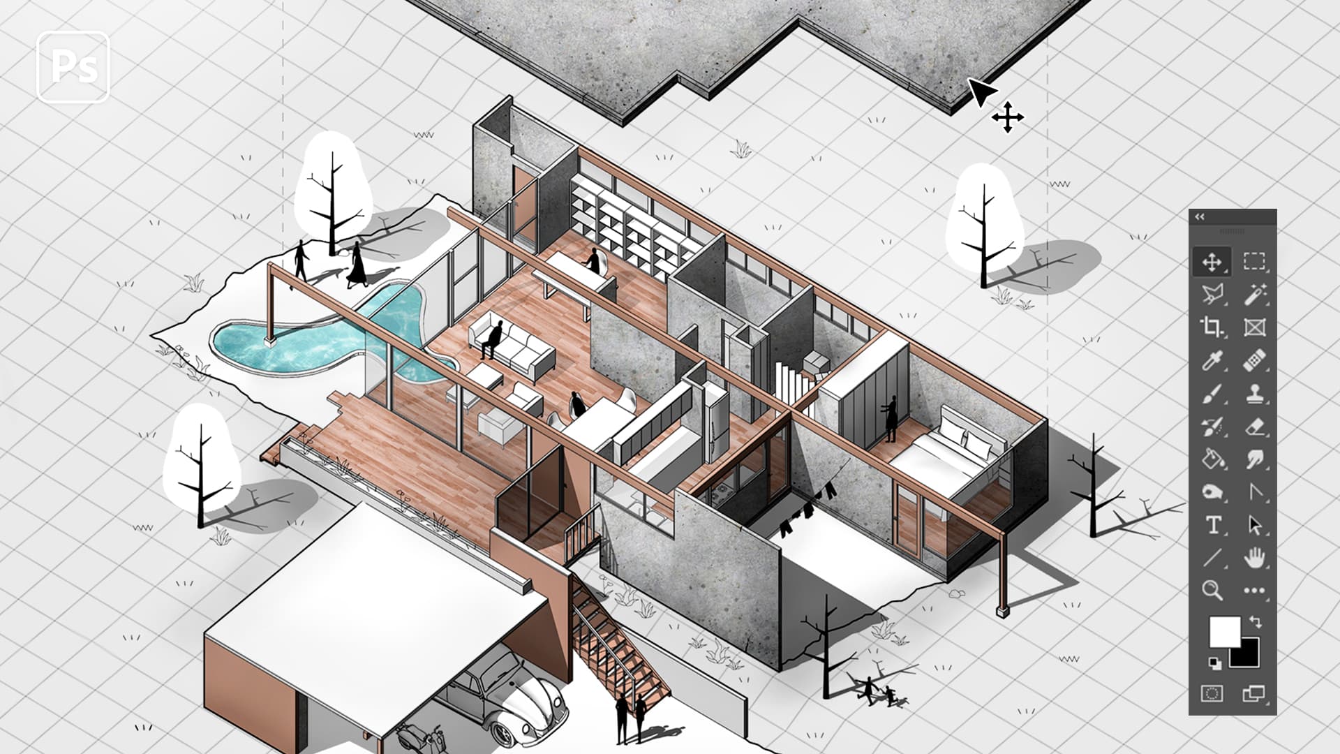 Proyecto del curso Photoshop desde cero para arquitectos